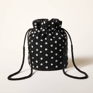 Kate Spade x Target collab - Limited Edition Elegant Black Beaded Drawstring Bag